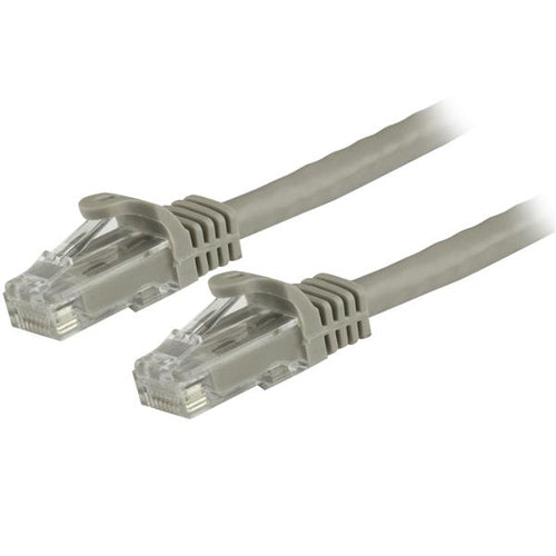 StarTech.com 2ft CAT6 Ethernet Cable - Gray CAT 6 Gigabit Ethernet Wire -250MHz 100W PoE RJ45 UTP Network/Patch Cord Snagless w/Strain Relief Individually Tested